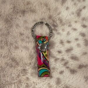 Vera Bradley Pink and Green Key Holder